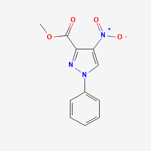 molecular formula C11H9N3O4 B8752103 methyl 4-nitro-1-phenyl-1H-pyrazole-3-carboxylate CAS No. 701917-02-4