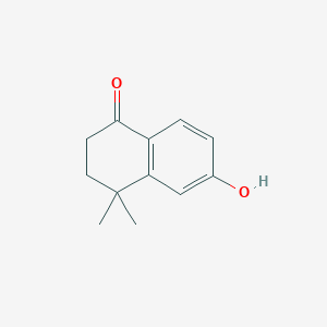 molecular formula C12H14O2 B8752111 6-hydroxy-4,4-dimethyl-3,4-dihydronaphthalen-1(2H)-one 