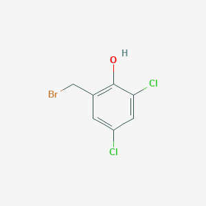 molecular formula C7H5BrCl2O B8752120 2-(Bromomethyl)-4,6-dichlorophenol 