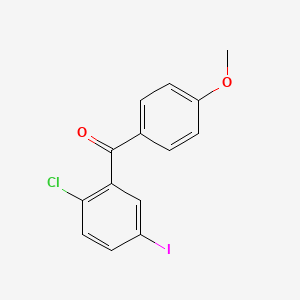 molecular formula C14H10ClIO2 B8752143 (2-Chloro-5-iodophenyl)(4-methoxyphenyl)methanone CAS No. 1459754-39-2