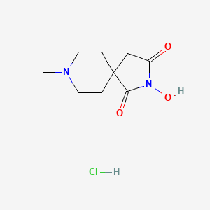 2,8-Diazaspiro[4.5]decane-1,3-dione,2-hydroxy-8-methyl-,(Hydrochloride) (1:1)