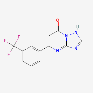 molecular formula C12H7F3N4O B8752174 5-[3-(trifluoromethyl)phenyl]-[1,2,4]Triazolo[1,5-a]pyrimidin-7-ol CAS No. 75175-84-7