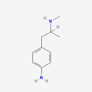 molecular formula C10H16N2 B8752190 p-Amino-N,alpha-dimethylphenethylamine CAS No. 64090-81-9