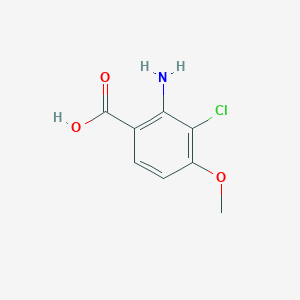 molecular formula C8H8ClNO3 B8752236 2-Amino-3-chloro-4-methoxybenzoic acid 