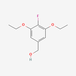 molecular formula C11H15FO3 B8752258 (3,5-Diethoxy-4-fluorophenyl)methanol 