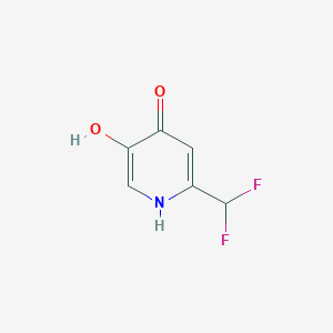 molecular formula C6H5F2NO2 B8752266 2-(Difluoromethyl)-5-hydroxypyridin-4(1H)-one 