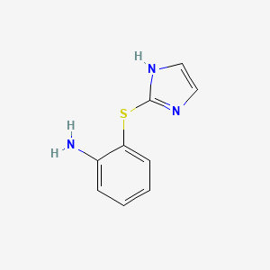 molecular formula C9H9N3S B8752284 2-((1H-imidazol-2-yl)thio)aniline CAS No. 81382-50-5