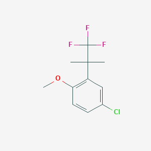 molecular formula C11H12ClF3O B8752308 4-Chloro-1-methoxy-2-(1,1,1-trifluoro-2-methylpropan-2-YL)benzene 