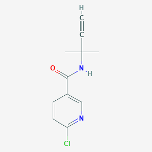 molecular formula C11H11ClN2O B8752347 6-Chloro-N-(2-methylbut-3-yn-2-yl)pyridine-3-carboxamide CAS No. 102905-24-8
