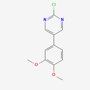 molecular formula C12H11ClN2O2 B8752507 2-Chloro-5-(3,4-dimethoxyphenyl)pyrimidine 