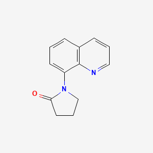 molecular formula C13H12N2O B8752508 2-Pyrrolidinone, 1-(8-quinolinyl)- CAS No. 79276-58-7