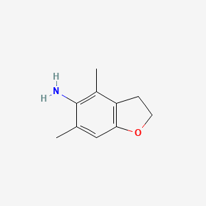 molecular formula C10H13NO B8752562 4,6-Dimethyl-2,3-dihydrobenzofuran-5-amine 