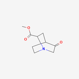 molecular formula C9H13NO3 B8752586 2-Quinuclidinecarboxylic acid, 5-oxo-, methyl ester 
