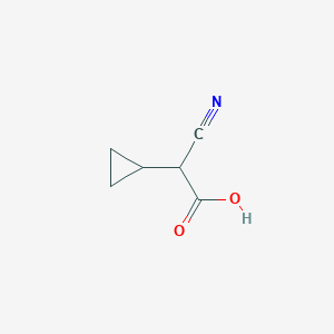 molecular formula C6H7NO2 B8752602 2-Cyano-2-cyclopropylacetic acid 