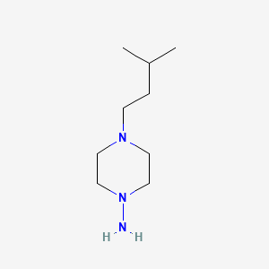 molecular formula C9H21N3 B8752662 4-(3-Methylbutyl)piperazin-1-amine CAS No. 56964-25-1