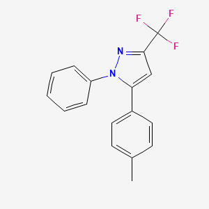 molecular formula C17H13F3N2 B8752736 5-(4-methylphenyl)-1-phenyl-3-(trifluoromethyl)-1H-pyrazole CAS No. 515845-18-8