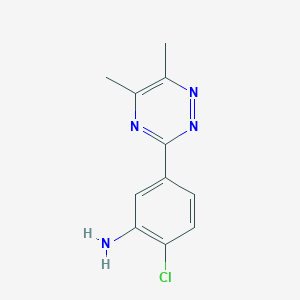 molecular formula C11H11ClN4 B8752742 2-Chloro-5-(5,6-dimethyl-1,2,4-triazin-3-yl)aniline CAS No. 648917-76-4