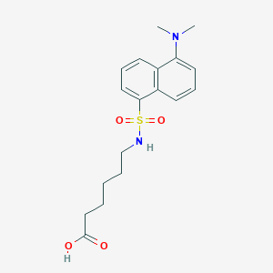 molecular formula C18H24N2O4S B8752751 6-(5-(Dimethylamino)naphthalene-1-sulfonamido)hexanoic acid 