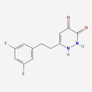 molecular formula C12H10F2N2O2 B8752911 6-[2-(3,5-Difluorophenyl)ethyl]-4-hydroxypyridazin-3(2H)-one 