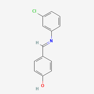 molecular formula C13H10ClNO B8752918 4-[N-(3-chlorophenyl)formimidoyl]phenol 