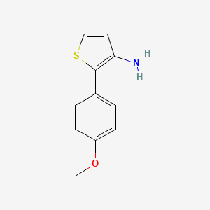 molecular formula C11H11NOS B8752945 2-(4-Methoxyphenyl)thiophen-3-amine 