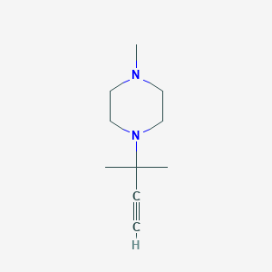 molecular formula C10H18N2 B8752959 1-Methyl-4-(2-methylbut-3-yn-2-yl)piperazine 