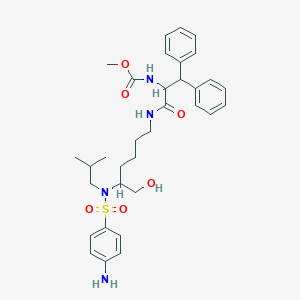 N-[(5S)-5-{[(4-Aminophenyl)sulfonyl](isobutyl)amino}-6-hydroxyhex yl]-Nalpha-(methoxycarbonyl)-beta-phenyl-L-phenylalaninamide