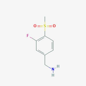 (3-Fluoro-4-(methylsulfonyl)phenyl)methanamine