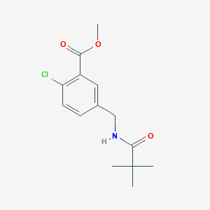 molecular formula C14H18ClNO3 B8753031 Methyl 2-chloro-5-(pivalamidomethyl)benzoate 