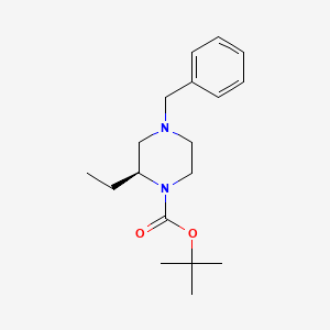 molecular formula C18H28N2O2 B8753048 (S)-tert-butyl 4-benzyl-2-ethylpiperazine-1-carboxylate 