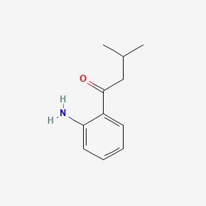 molecular formula C11H15NO B8753056 1-(2-Aminophenyl)-3-methylbutan-1-one CAS No. 56514-76-2