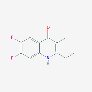 molecular formula C12H11F2NO B8753092 2-Ethyl-6,7-difluoro-3-methylquinolin-4-ol 