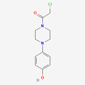 molecular formula C12H15ClN2O2 B8753124 1-(2-Chloroacetyl)-4-(4-hydroxyphenyl)piperazine 