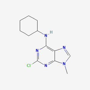 molecular formula C12H16ClN5 B8753134 2-Chloro-N-cyclohexyl-9-methyl-9H-purin-6-amine CAS No. 925254-29-1