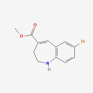 molecular formula C12H12BrNO2 B8753191 Methyl 7-bromo-2,3-dihydro-1H-1-benzazepine-4-carboxylate CAS No. 313724-44-6