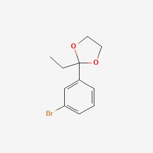 B8753207 2-(3-Bromophenyl)-2-ethyl-1,3-dioxolane CAS No. 73275-86-2