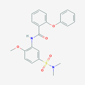 molecular formula C22H22N2O5S B8753224 N-[5-[(dimethylamino)sulfonyl]-2-methoxyphenyl]-2-phenoxy-benzamide 