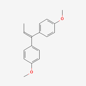 molecular formula C17H18O2 B8753250 1,1-Bis(4-methoxyphenyl)propene CAS No. 4663-13-2