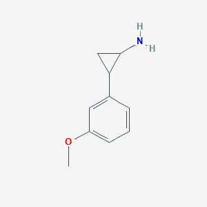 molecular formula C10H13NO B8753256 2-(3-Methoxyphenyl)cyclopropanamine 