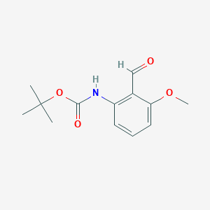 molecular formula C13H17NO4 B8753262 Tert-butyl 2-formyl-3-methoxyphenylcarbamate 