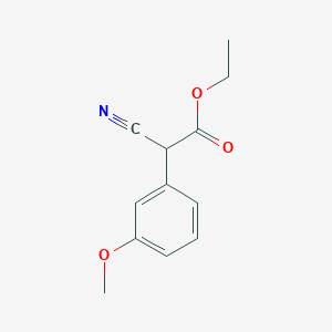 molecular formula C12H13NO3 B8753277 Ethyl 2-cyano-2-(3-methoxyphenyl)acetate 