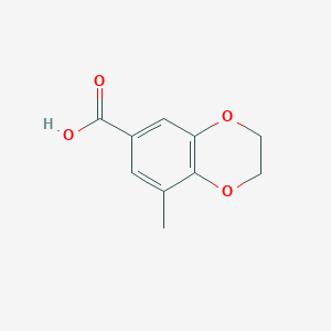 molecular formula C10H10O4 B8753309 8-Methyl-2,3-dihydro-1,4-benzodioxine-6-carboxylic acid CAS No. 868707-82-8