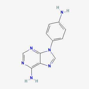 molecular formula C11H10N6 B8753316 9-(4-Aminophenyl)-9H-purin-6-amine CAS No. 863675-87-0