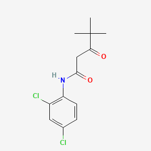 molecular formula C13H15Cl2NO2 B8753371 Pentanamide, N-(2,4-dichlorophenyl)-4,4-dimethyl-3-oxo- CAS No. 63134-34-9