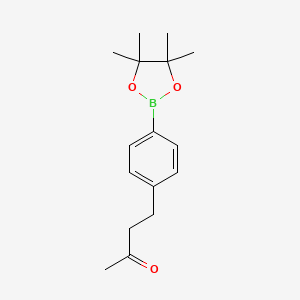 molecular formula C16H23BO3 B8753383 4-(4-(4,4,5,5-Tetramethyl-1,3,2-dioxaborolan-2-yl)phenyl)butan-2-one 