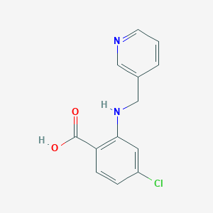 molecular formula C13H11ClN2O2 B8753466 4-Chloro-2-{[(pyridin-3-yl)methyl]amino}benzoic acid CAS No. 181257-69-2
