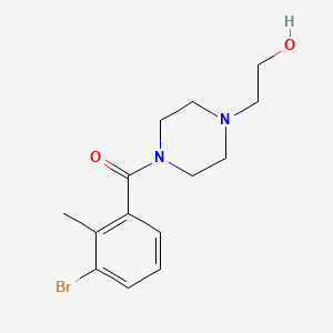 molecular formula C14H19BrN2O2 B8753543 2-[4-(3-Bromo-2-methylbenzoyl)-1-piperazinyl]ethanol 