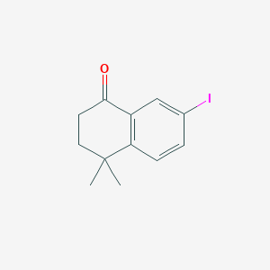 molecular formula C12H13IO B8753569 7-iodo-4,4-dimethyl-3,4-dihydronaphthalen-1(2H)-one 