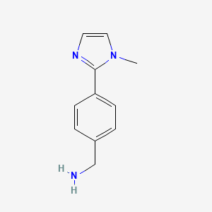 molecular formula C11H13N3 B8753591 4-(1-methyl-1H-imidazol-2-yl)-benzylamine 