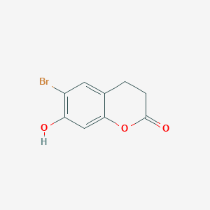 molecular formula C9H7BrO3 B8753613 6-Bromo-7-hydroxychroman-2-one CAS No. 1193834-75-1